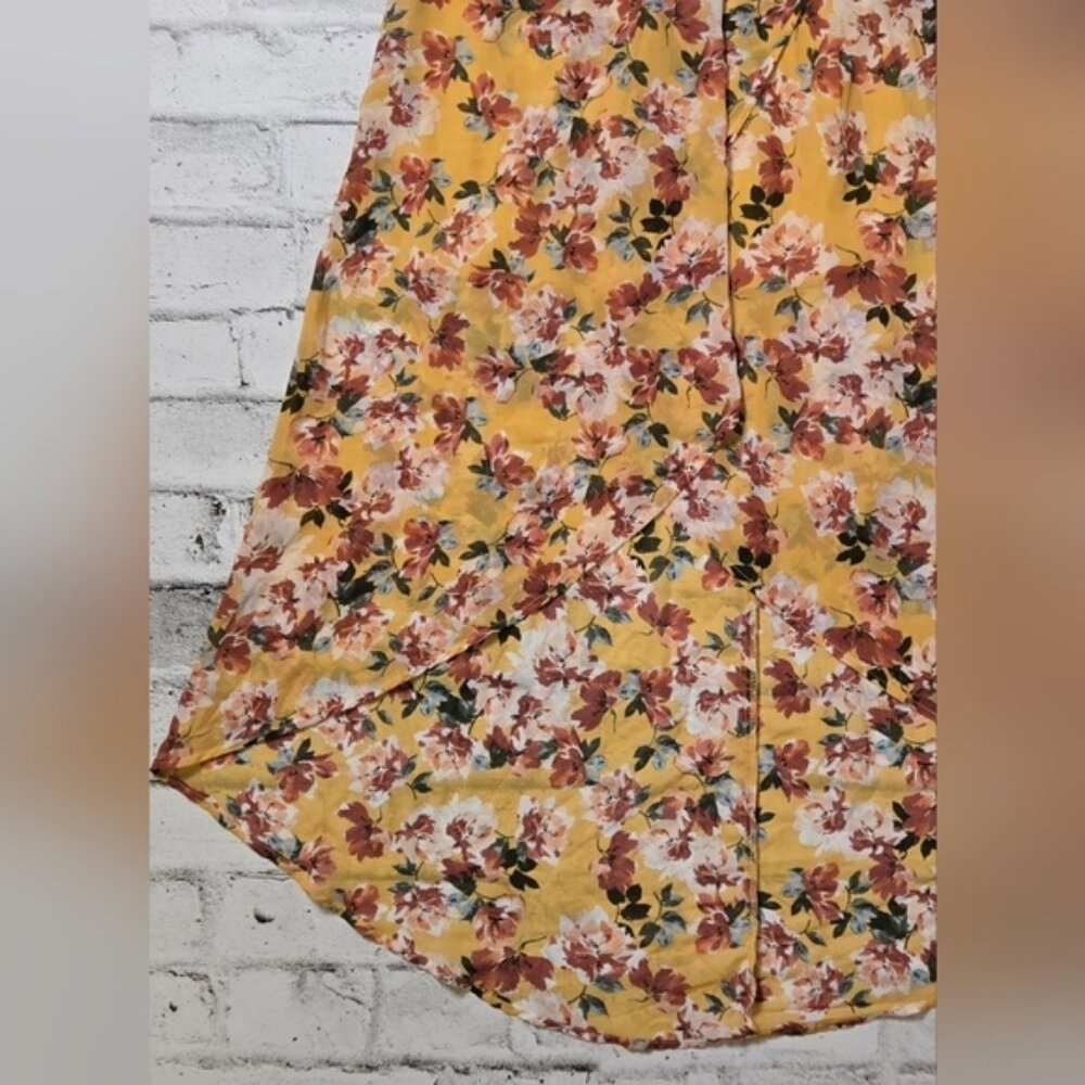 Suzy Shier White Lace & Orange Floral High Low Maxi Dress XL - Picture 7 of 15